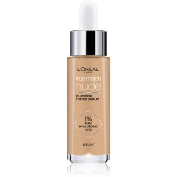 L’Oréal Paris True Match Nude Plumping Tinted Serum sérum pro sjednocení barevného tónu pleti odstín 2-3 Light 30 ml