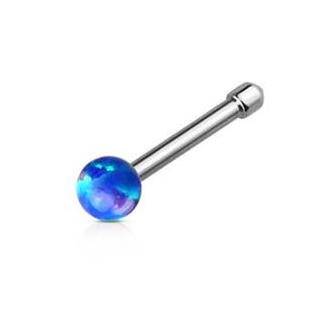 Šperky4U Piercing do nosu, kulička modrý opál - N0022-B