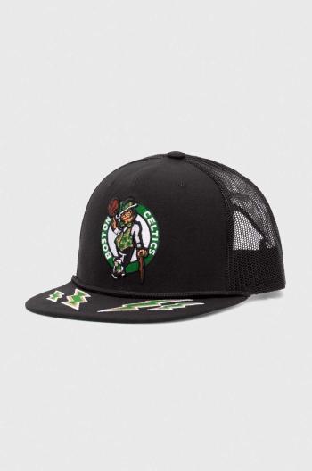 Kšiltovka Mitchell&Ness NBA BOSTON CELTICS černá barva, s aplikací