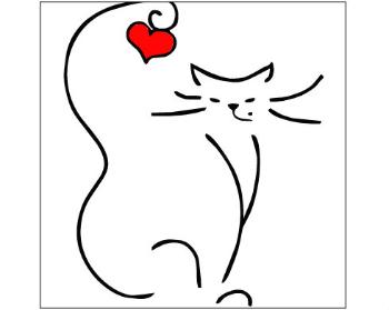 Plakát čtverec Ikea kompatibilní Love cat