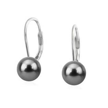 NUBIS® Stříbrné náušnice - šedé perly 8 mm - NBP1021-08