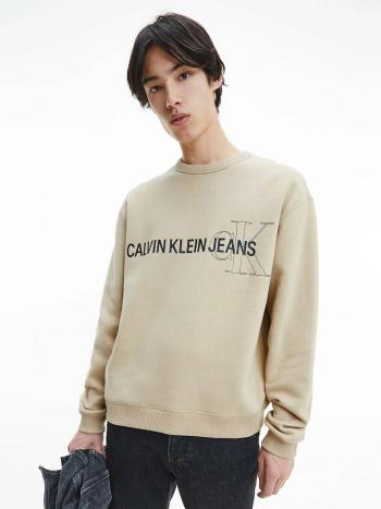 Calvin Klein pánská béžová mikina - L (PF2)