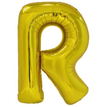 Amscan Fóliový balónek písmeno R 86 cm zlatý
