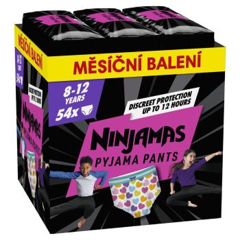 Pampers Ninjamas Pyjama Pants Srdíčka, 54 ks, 8 let, 27kg-43kg - měsíční balení