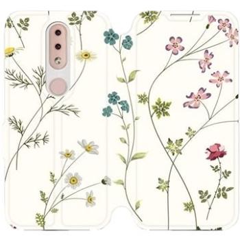 Flipové pouzdro na mobil Nokia 4.2 - MD03S Tenké rostlinky s květy (5903226892082)