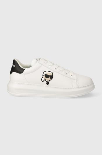 Kožené sneakers boty Karl Lagerfeld KAPRI MENS bílá barva, KL52530N