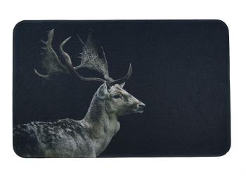 Černá podlahová rohožka s daňkem Deer - 75*50*1cm RARMZDH