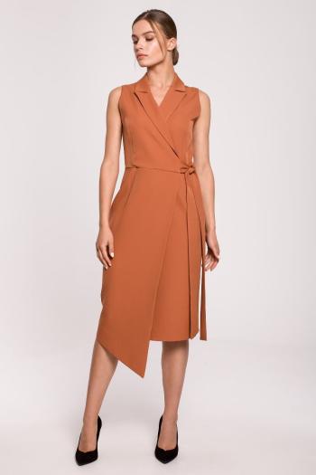 Oranžové asymetrické šaty S275
