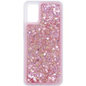 iWill Glitter Liquid Heart Case pro Samsung Galaxy A02s Pink (DIP123_66)