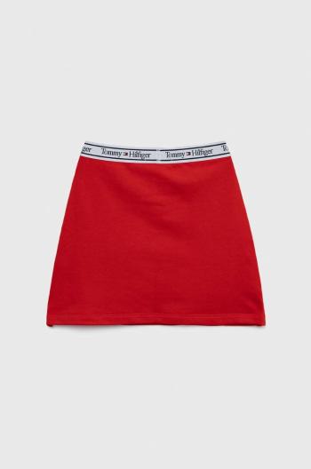 Dětská sukně Tommy Hilfiger červená barva, mini