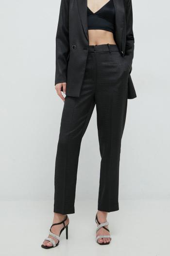 Kalhoty Guess dámské, černá barva, široké, high waist