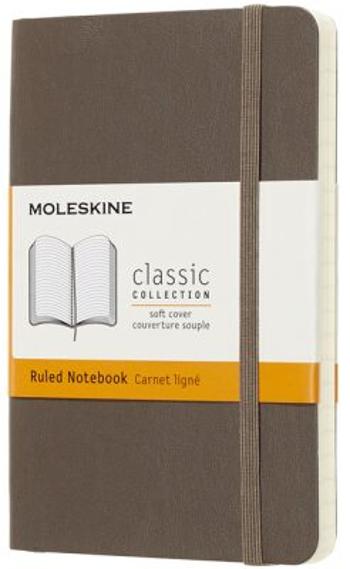 Moleskine - Zápisník měkký linkovaný hnědý S