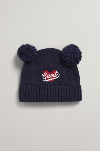 ČEPICE GANT D2. POMPOM HEART BEANIE modrá L/XL