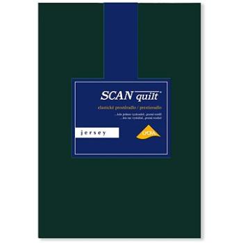 SCANquilt prostěradlo JERSEY LYCRA tm. zelená 180x200 cm (30827)