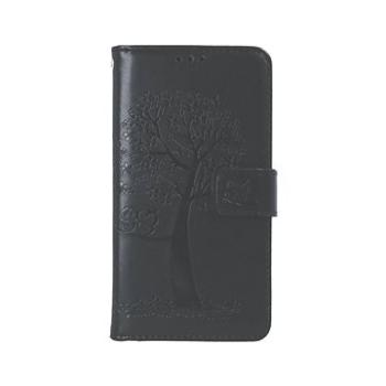 TopQ Pouzdro iPhone 13 knížkové Černý strom sovičky 66363 (Sun-66363)