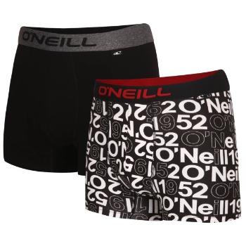 O'Neill BOXER ALL OVER & PLAIN 2-PACK Pánské boxerky, černá, velikost L