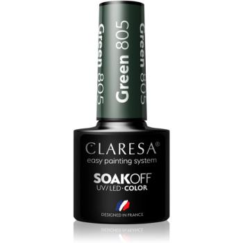 Claresa SoakOff UV/LED Color Take Me To The River gelový lak na nehty odstín Green 805 5 g