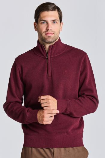 MIKINA GANT D1. SACKER RIB HALF ZIP červená S