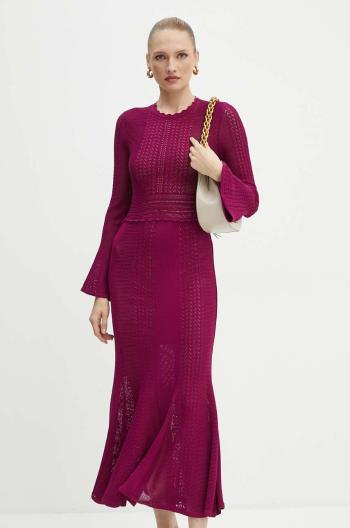 Šaty Twinset fialová barva, maxi, 242TP3050