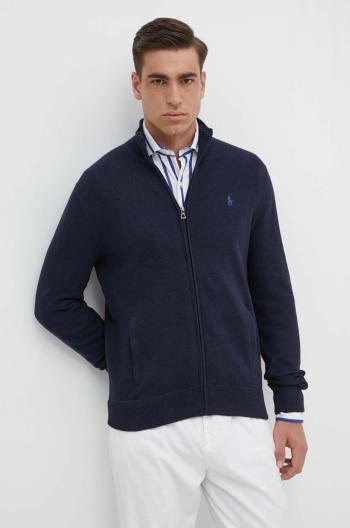 Bavlněný kardigan Polo Ralph Lauren tmavomodrá barva, 710A30449