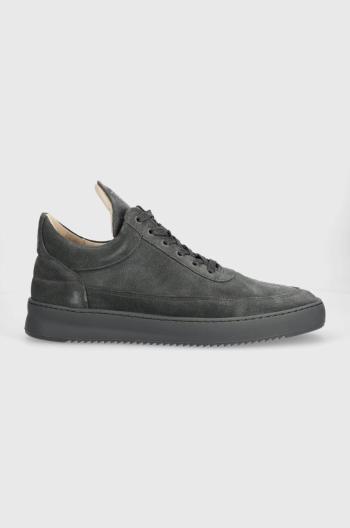 Semišové sneakers boty Filling Pieces Low Top Suede šedá barva, 10122791850