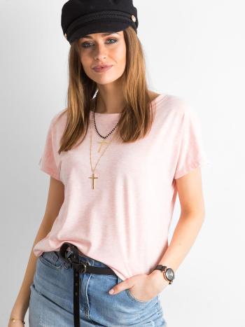 DÁMSKÉ RŮŽOVÉ TRIČKO RV-TS-4662.86-PINK Velikost: XS