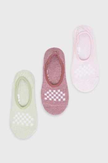 Ponožky Vans (3-pack) dámské, růžová barva