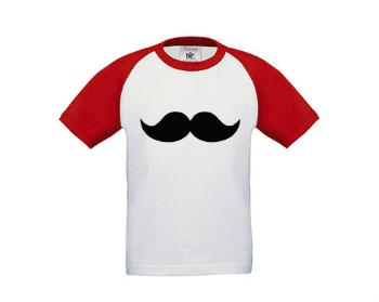 Dětské tričko baseball moustache