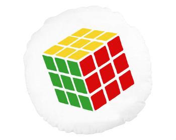 Kulatý polštář Rubikova kostka
