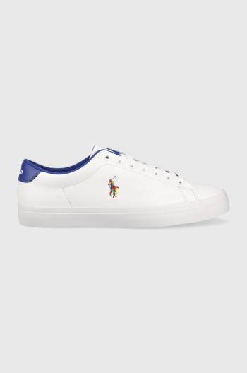 Kožené sneakers boty Polo Ralph Lauren LONGWOOD bílá barva, 816892339001