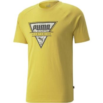 Puma SUMMER GRAPHIC TEE Pánské triko, žlutá, velikost XL