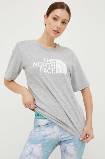 Tričko The North Face šedá barva