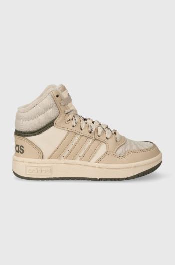 Dětské sneakers boty adidas Originals HOOPS MID 3.0 K béžová barva