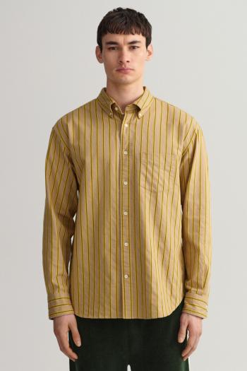 KOŠILE GANT D1. REL DOBBY STRIPE SHIRT hnědá XXL