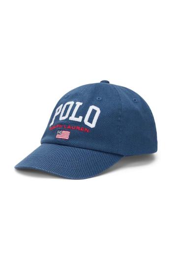 Dětská bavlněná kšiltovka Polo Ralph Lauren tmavomodrá barva, s aplikací, 322940810001