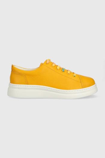 Kožené sneakers boty Camper Runner Up žlutá barva