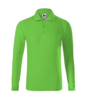 MALFINI Dětská polokošile s dlouhým rukávem Pique Polo LS - Apple green | 134 cm (8 let)