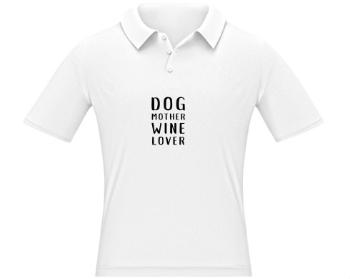 Pánská polokošile Dog mother wine lover