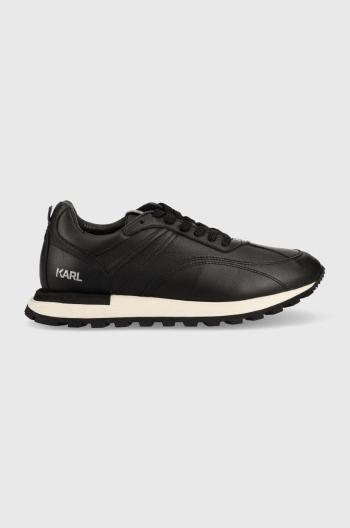 Kožené sneakers boty Karl Lagerfeld Depot černá barva