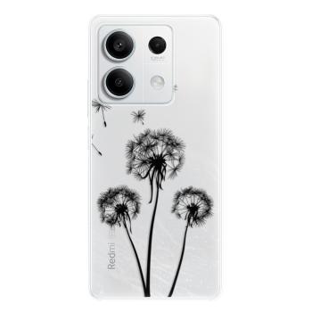 Odolné silikonové pouzdro iSaprio - Three Dandelions - black - Xiaomi Redmi Note 13 5G