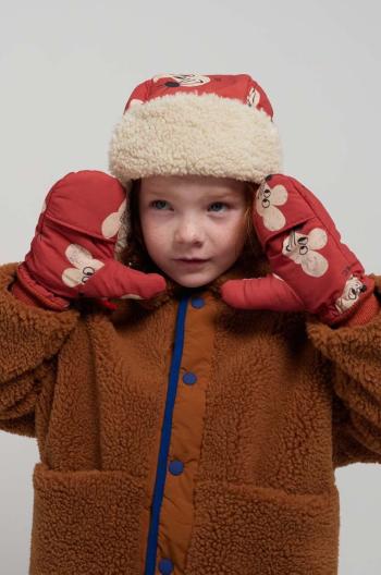 Dětské rukavice Bobo Choses hnědá barva