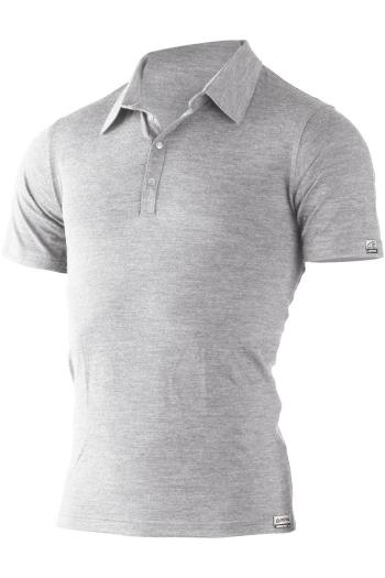 Lasting pánská merino polo košile ELIOT šedá Velikost: XL