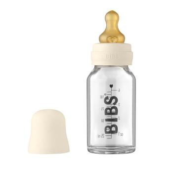 Bibs Baby Bottle skleněná láhev Ivory 110ml