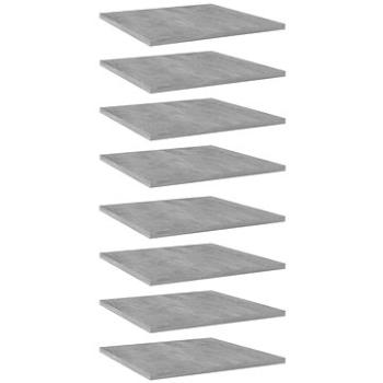 Přídavné police 8 ks betonově šedé 40 x 40 x 1,5 cm dřevotříska 805179 (695,45)