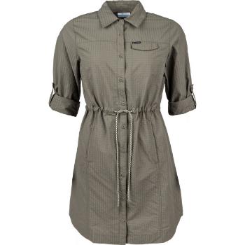 Columbia SILVER RIDGE NOVELTY DRE Dámské košilové šaty, khaki, velikost S