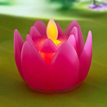 Magnet 3Pagen LED květ světle růžová