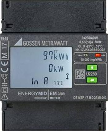 Třífázový elektroměr digitální Úředně schválený: Ano Gossen Metrawatt EM2289 S0