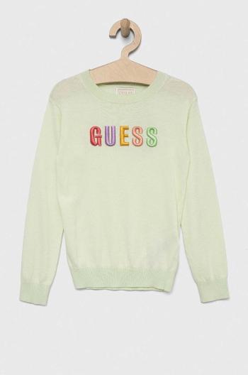 Dětský svetr Guess zelená barva, lehký