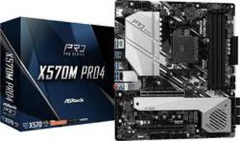 Základní deska ASRock X570M Pro4 Socket AMD AM4 Tvarový faktor Micro-ATX Čipová sada základní desky AMD® X570