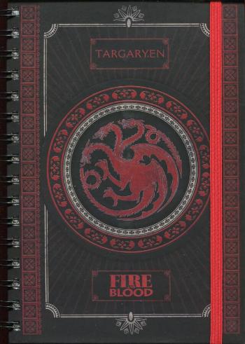 Zápisník Hra o trůny - Targaryen A5, kroužková vazba